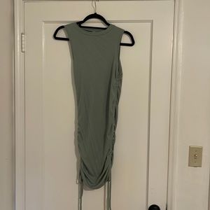 Green tank top mini dress